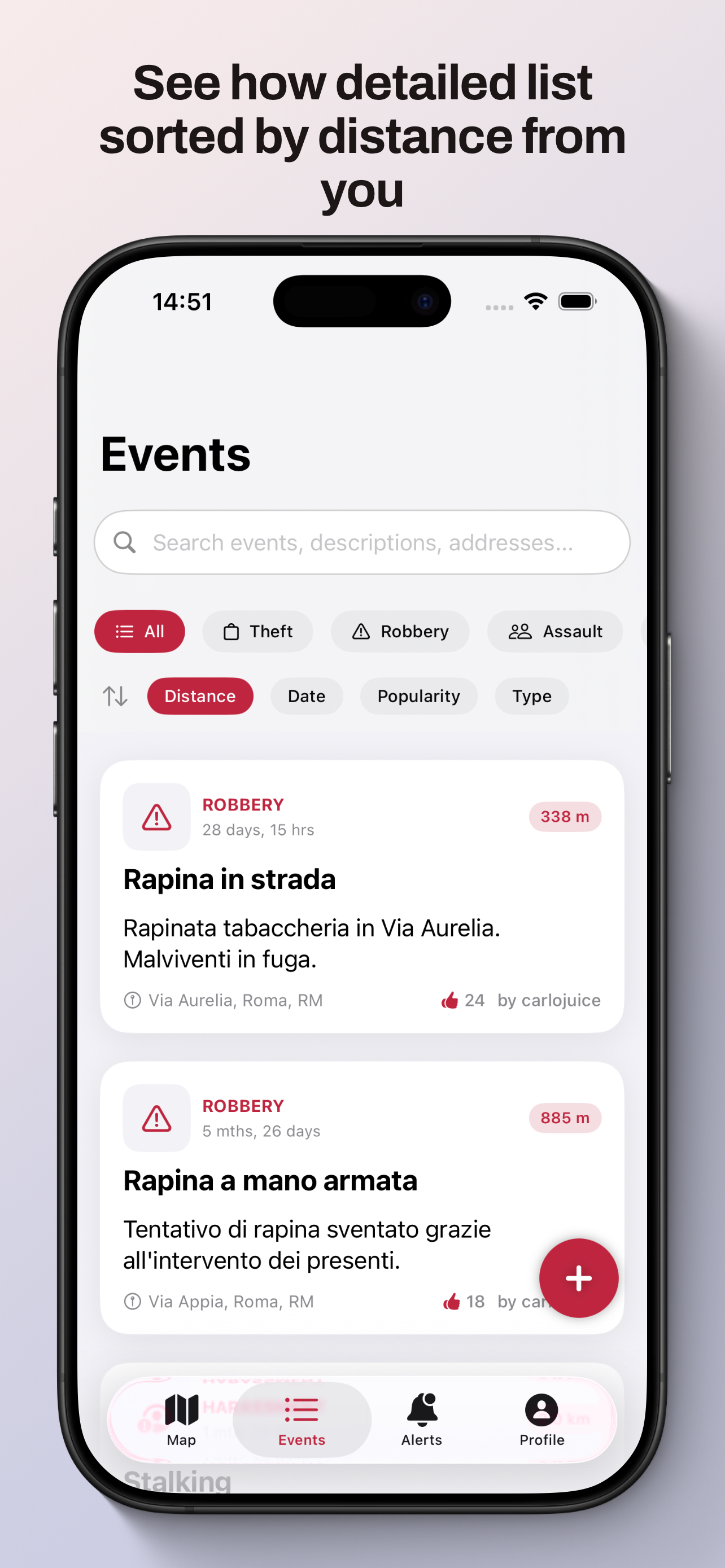 Real-time safety alerts and notifications